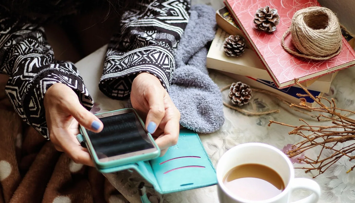 Girl, smartphone and social media